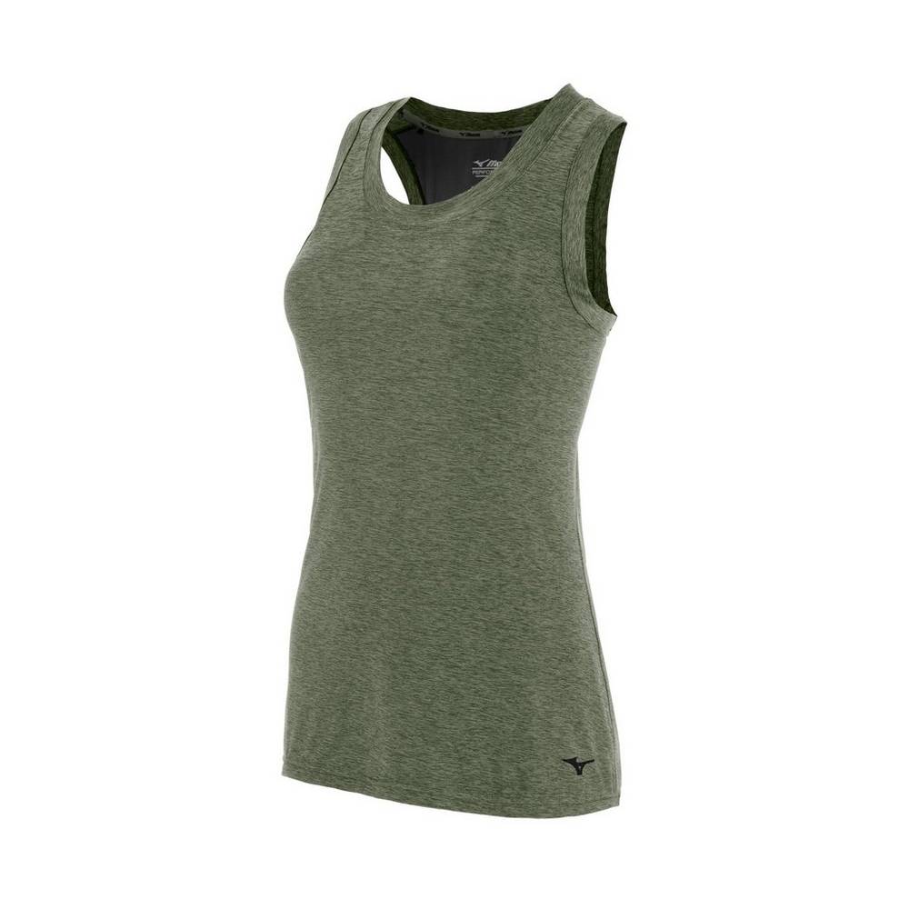 Camiseta De Tirantes Mizuno Alpha Mujer Verde Outlet RJXD-68590